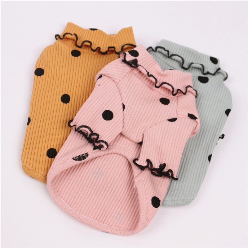 Dotted Turtleneck Dog Shirt – Lightweight Base Layer
