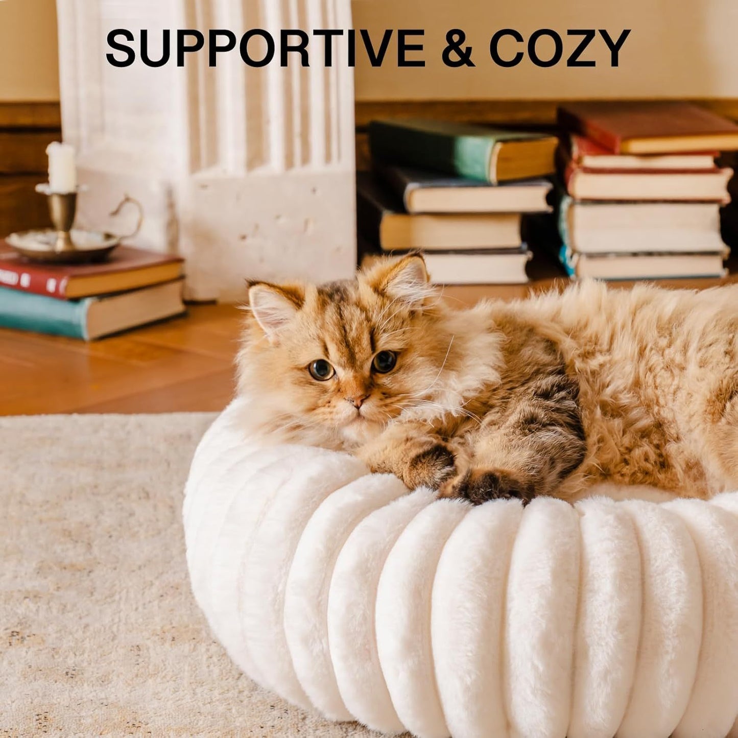 Donut Dog & Cat Bed – Ultra Soft & Calmin